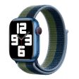 Apple Watch (38 40 SE 41 42mm) Lippa Nylon Rem - Grøn   Blå Discount