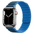 Apple Watch (38 40 SE 41 42mm) Lippa Magnetisk Silikone Multi Rem - Mørkeblå   Lyseblå Supply