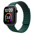 Apple Watch (42 44 SE 45 46 49mm) Lippa Magnetisk Silikone Rem - Mørkegrøn Sale