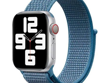 Apple Watch (42 44 SE 45 46 49mm) Lippa Nylon Rem - Blå Online Sale