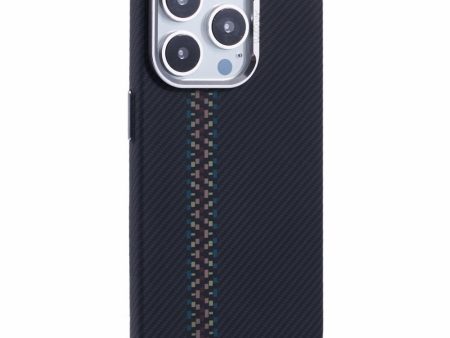 EIDERWOOD Mønstret Carbon Cover - iPhone 12 12 Pro - MagSafe Kompatibel - Dark ZigZag Pattern For Sale