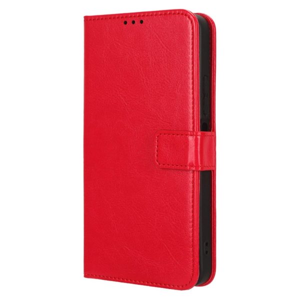 EIDERWOOD Xiaomi Redmi 12 (4G)   12 (5G)   Poco M6 Pro (5G) Blankt Læder Cover m. Pung & Strop - Rød For Sale