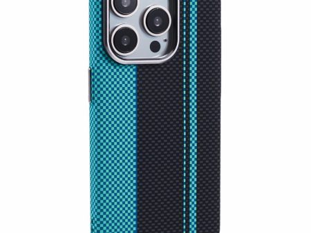 EIDERWOOD Mønstret Carbon Cover - iPhone 12 12 Pro - MagSafe Kompatibel - Blue Black For Sale