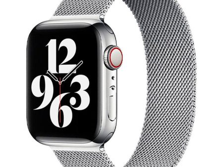 Apple Watch (38 40 SE 41 42mm) Lippa Magnetisk Rustfri Stål Rem - Sølv Sale