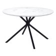 47  White And Black Rounded Steel Dining Table Fashion