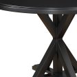 48  Black Rounded Solid Manufactured Wood And Solid Wood Pedestal Base Dining Table Online