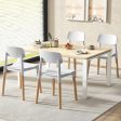 Modern Dining Side Chairs Set of 4 with Ergonomic Backrest for Dining Room-White For Discount