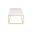 47  White And Gold Metal Coffee Table Fashion