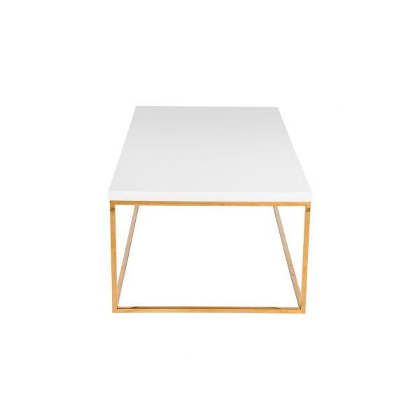 47  White And Gold Metal Coffee Table Fashion