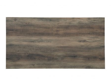 42  Black And Rustic Oak Rectangular Coffee Table With Two Shelves For Cheap