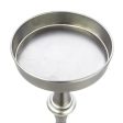 Brushed Silver Finish Drink Size Accent Table Hot on Sale