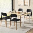 Modern Dining Side Chairs Set of 4 with Ergonomic Backrest for Dining Room-Black Online