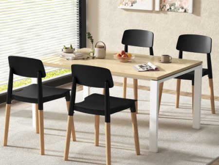 Modern Dining Side Chairs Set of 4 with Ergonomic Backrest for Dining Room-Black Online