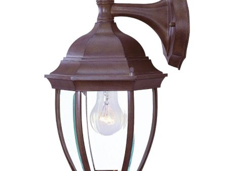 Dark Brown Wide Hanging Lantern Wall Light on Sale