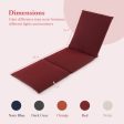 Outdoor Chaise Lounge Cushion Patio Furniture Folding Pad with Fixing Straps-Red on Sale