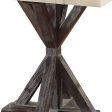 24  Espresso And White Faux Marble Square End Table Hot on Sale