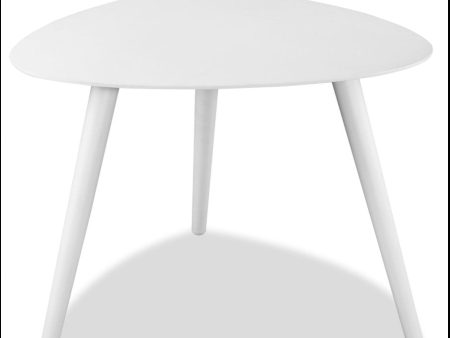 14  White Aluminum End Table For Sale