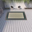 10  X 13  Blue and Gray Stain Resistant Indoor Outdoor Area Rug Hot on Sale