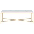 48  White And Gold Steel Coffee Table Supply