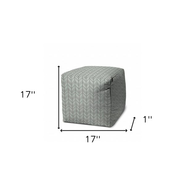 17  Green Cube Geometric Indoor Outdoor Pouf Cover Supply