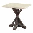 24  Espresso And White Faux Marble Square End Table Hot on Sale