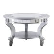 29  Silver Mirrored And Metal Round Mirrored Coffee Table Fashion