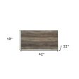 42  Black And Rustic Oak Rectangular Coffee Table With Two Shelves For Cheap