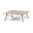 40  Brown And Black Solid Wood And Metal Square Coffee Table Fashion