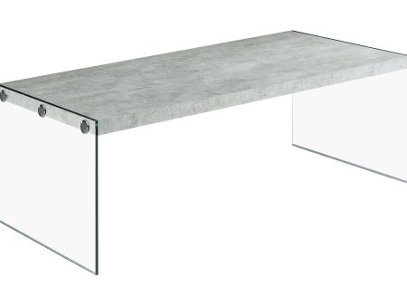 44  Gray  Clear Wood And Glass Coffee Table Online