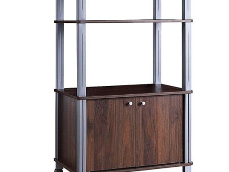 Microwave Rack Stand Rolling Storage Cart-Walnut Online