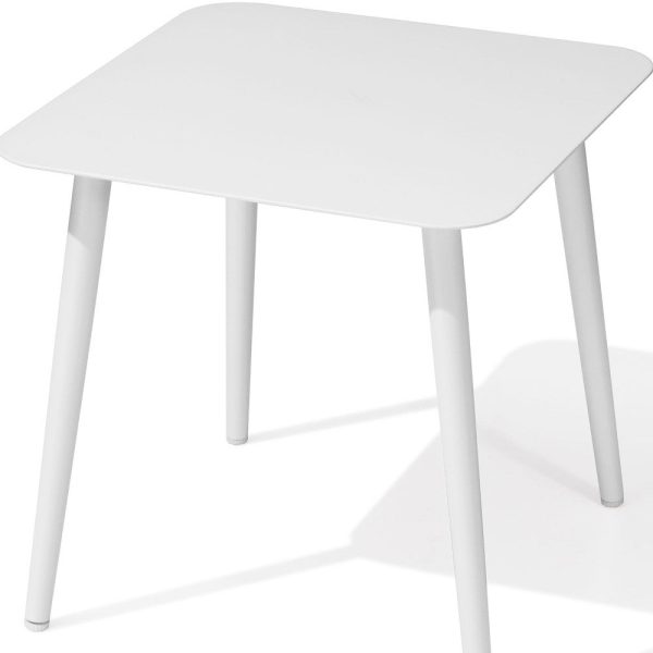 16  White Square Metal Outdoor Side Table For Cheap