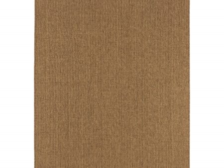 Tan Stain Resistant Indoor Outdoor Area Rug For Sale