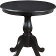 30  Black Rounded Solid Manufactured Wood And Solid Wood Pedestal Base Dining Table For Sale