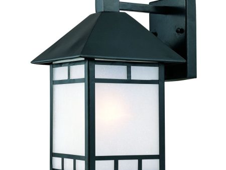 Matte Black Frosted Glass Lantern Wall Light Fashion