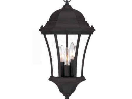 Three Light Matte Black Carousel Lantern Hanging Light Hot on Sale