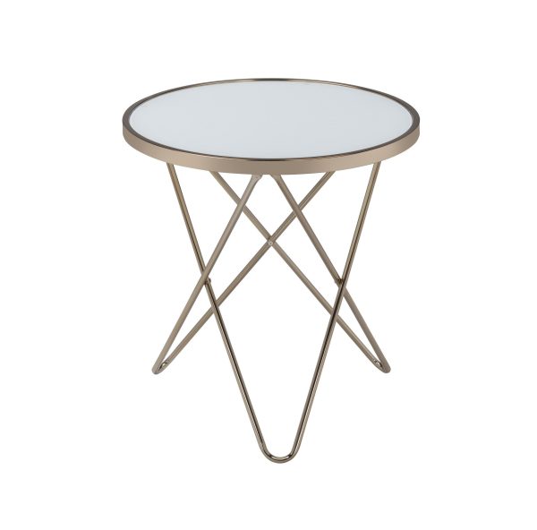 22  Brass And Clear Glass And Iron Round End Table Cheap