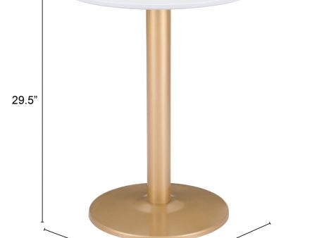 24  Gold And White Round End Table Supply