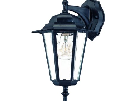 Matte Black Glass Hanging Lantern Wall Light Sale