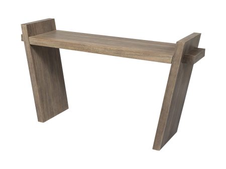 16  Brown Solid Wood Solid Console Table For Sale