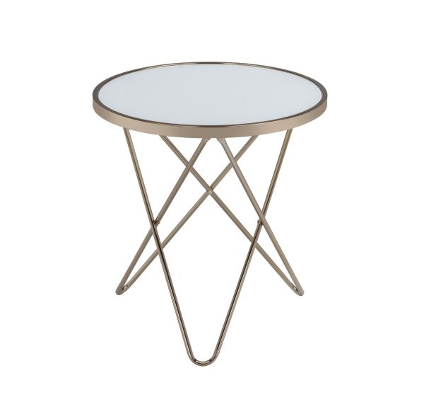 22  Brass And Clear Glass And Iron Round End Table Cheap