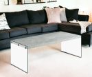 44  Gray  Clear Wood And Glass Coffee Table Online