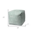 17  Green Cube Indoor Outdoor Pouf Cover on Sale