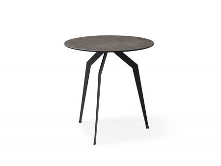 20  Black And Gray Ceramic Round End Table Hot on Sale