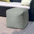 17  Green Cube Geometric Indoor Outdoor Pouf Cover Supply