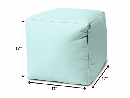 17  White Canvas Cube Outdoor Pouf Cover Sale