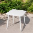 16  White Square Metal Outdoor Side Table For Cheap