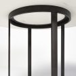 48  White And Black Rounded Marble And Metal Pedestal Base Dining Table on Sale