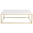 47  White And Gold Metal Coffee Table Fashion