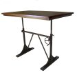 48  Brown And Black Solid Wood And Iron Trestle Base Dining Table Fashion