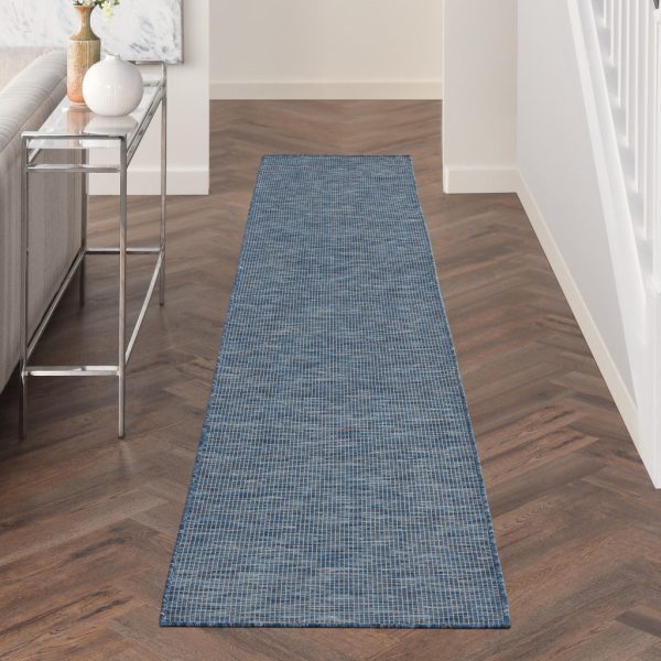 10  Navy Blue Power Loom Runner Rug Discount